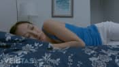 Woman with asleep on her side