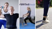 Person stretching, strengthening and aerobic conditioning.