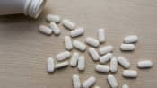 Spilled bottle of acetaminophen.