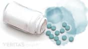 Spilled bottle of pills