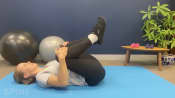 Woman doing flexion in lying