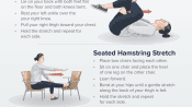 Infographic of 4 Easy Stretches for Pirifomis Syndrome